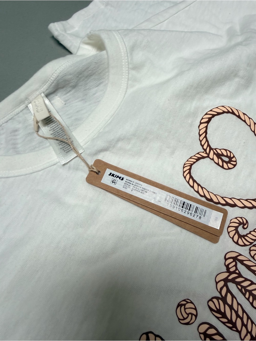 SKIMS Arizona Limited Edition! White Tee  Copper Rope Script Brand New-S - Picture 4 of 5